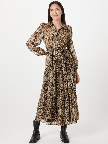 River Island Shirt Dress in Brown: front