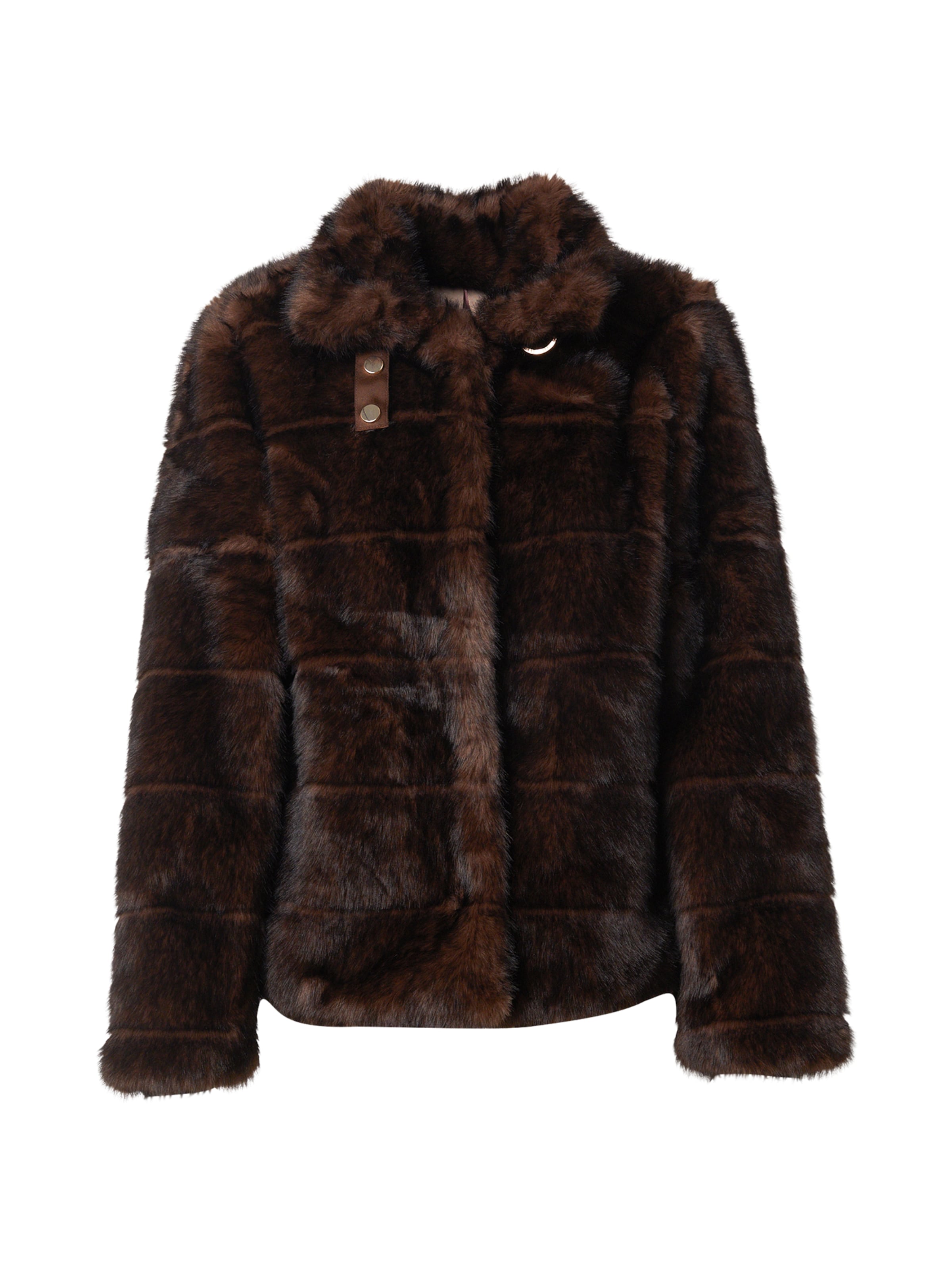 NÜMPH Between-season jacket 'Windall' in Brown: front