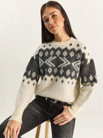 Pullover di Bianco Lucci in beige: frontale