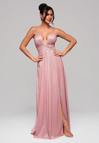 Robe de soirée Ombre en rose : devant