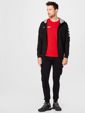 Hummel Athletic Zip-Up Hoodie in Black