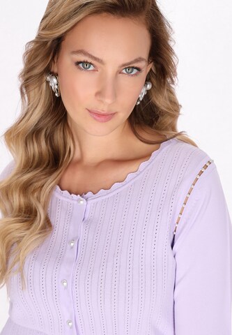 faina Gebreid vest in Lila
