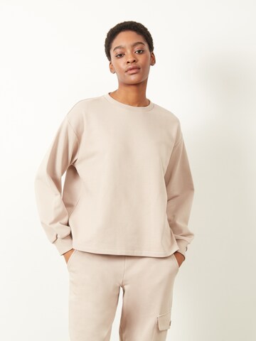 Sweat-shirt 'Carson' Aligne en beige : devant