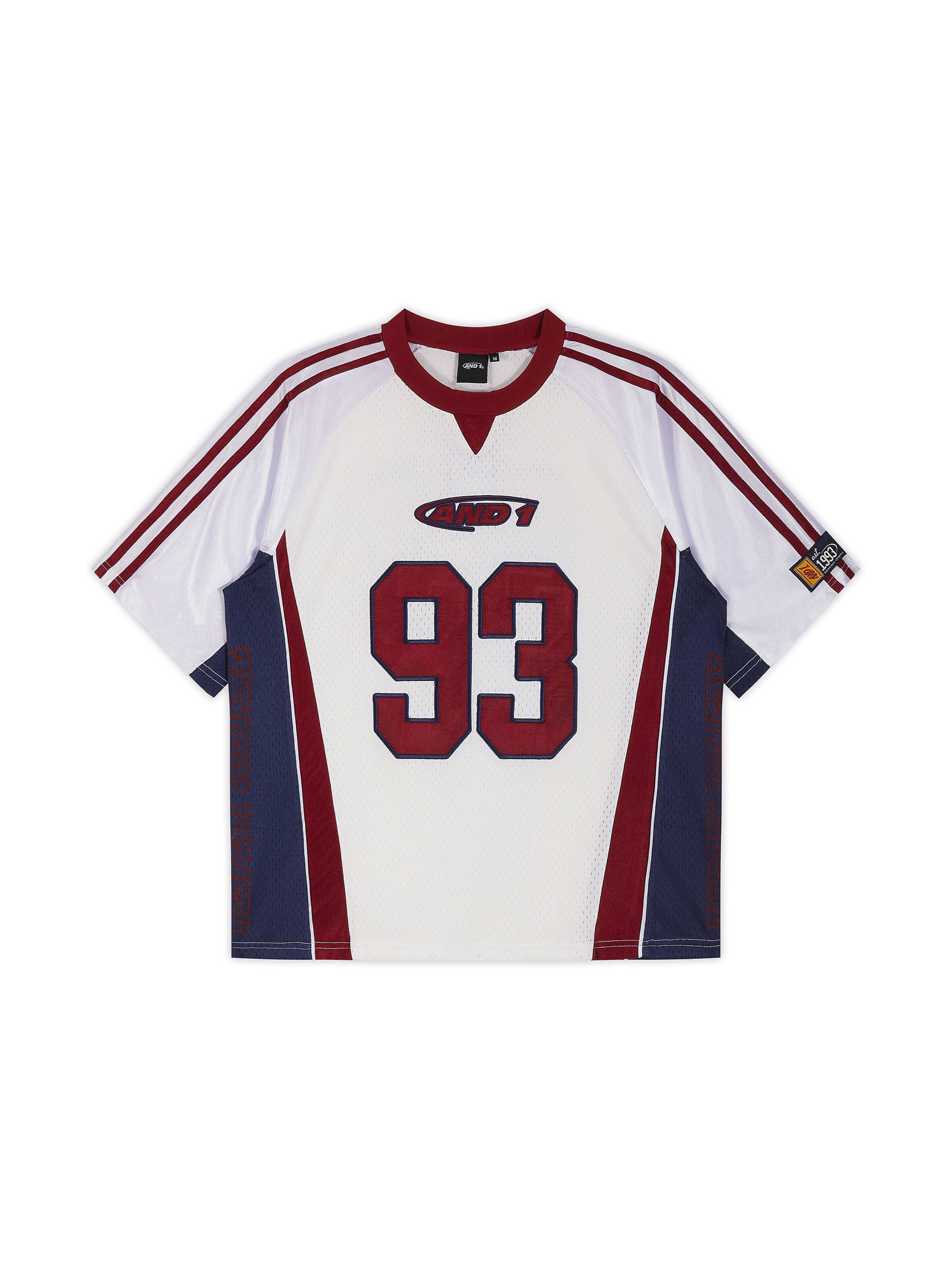 AND1 - Camiseta 'Respect The Game' en blanco: frente