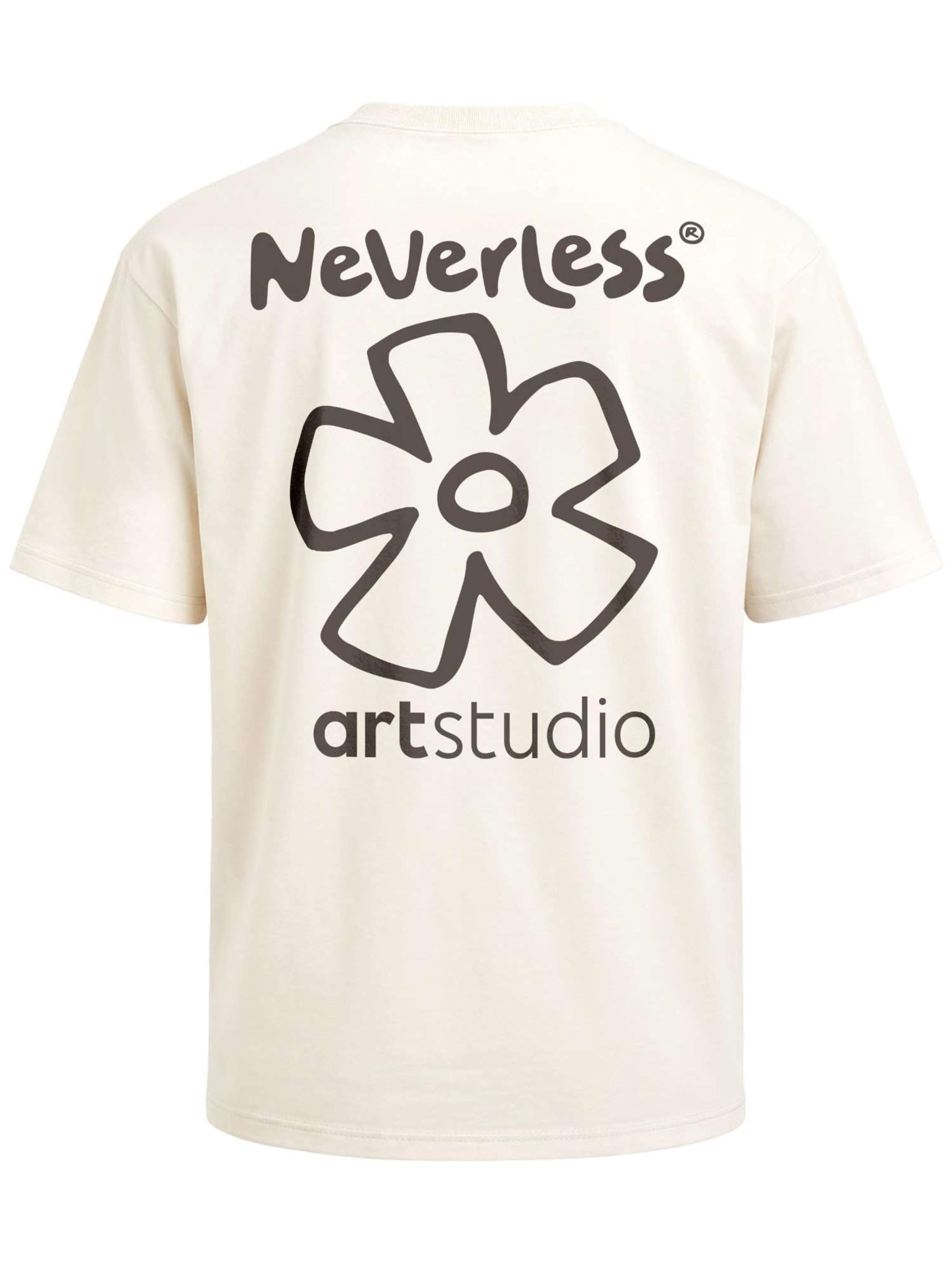 Neverless Shirt 'Minimal Blossom' in Beige