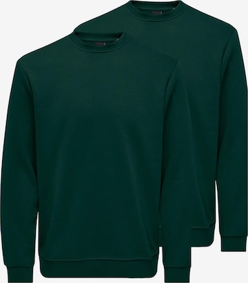Only & Sons Sweatshirt 'Connor' in Grün: Vorderseite