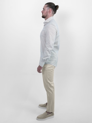 Vercate Slim fit Button Up Shirt 'No. 6' in Green