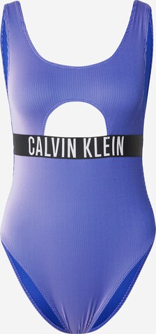 Calvin Klein Swimwearregular Jednodijelni kupaći kostim 'Intense Power' - plava boja: prednji dio