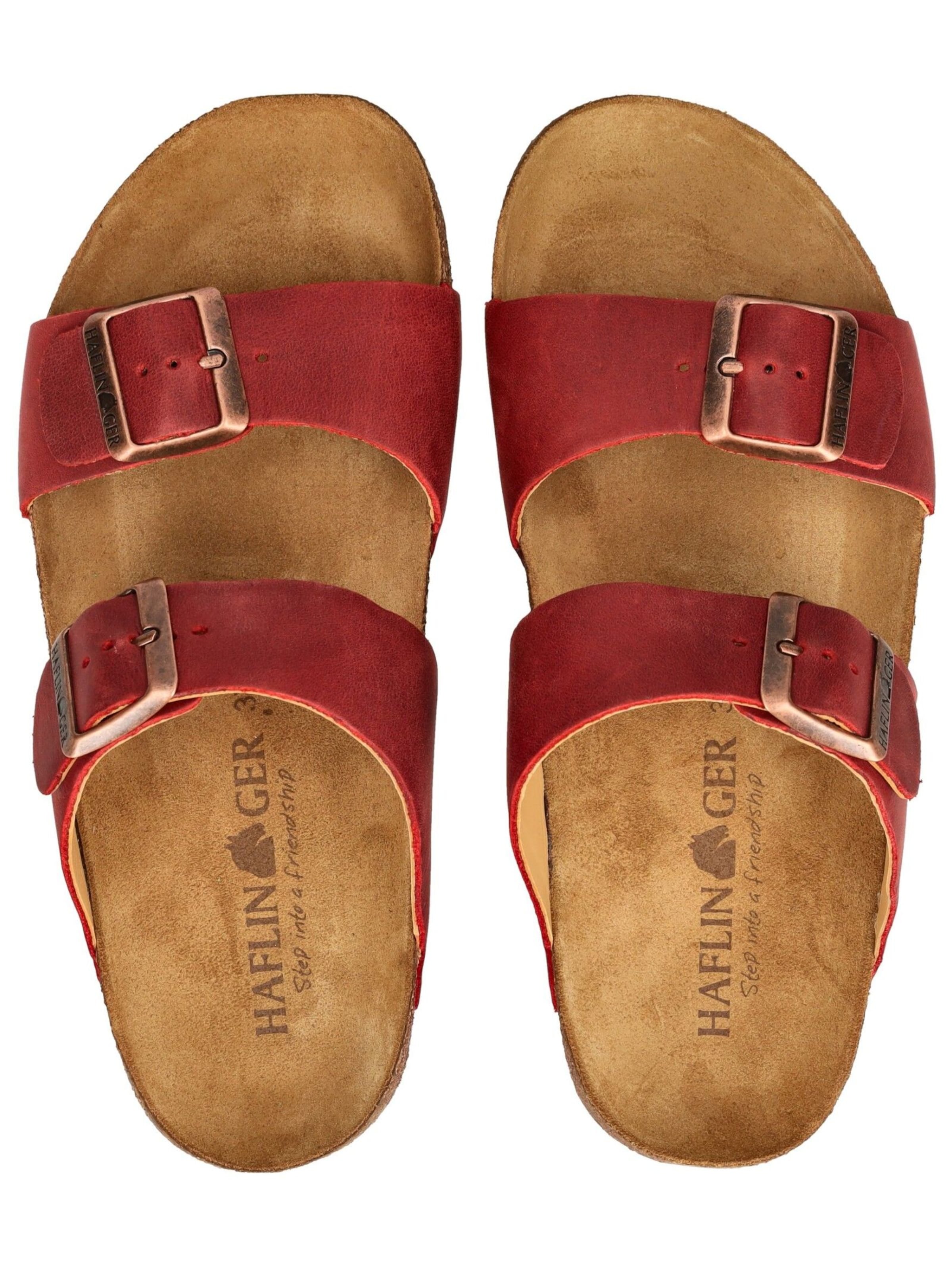 HAFLINGER Pantolette in Rot