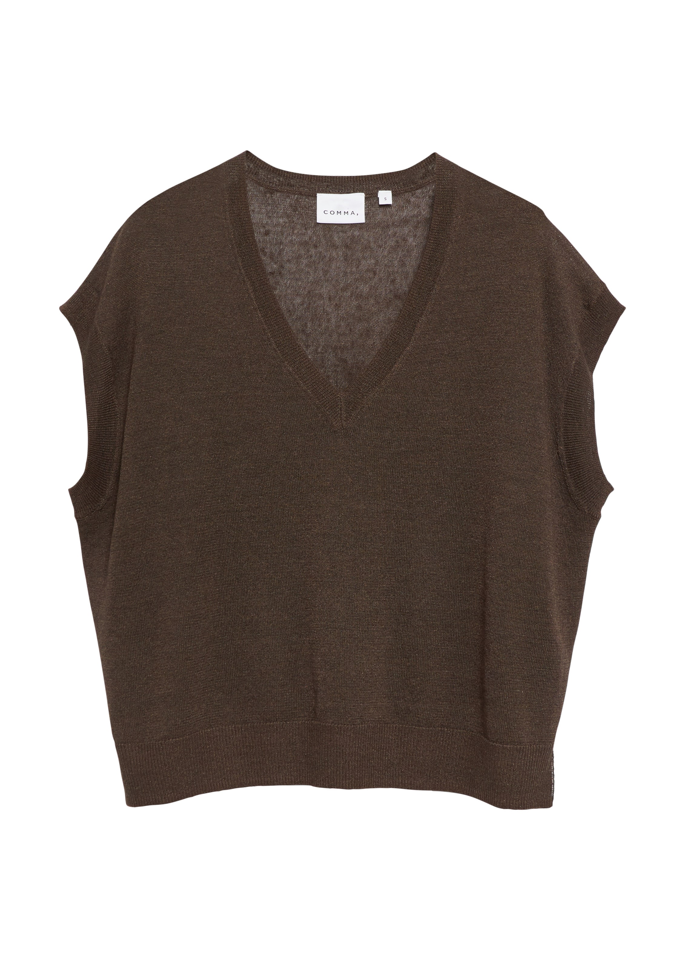 Pull-over COMMA en marron : devant