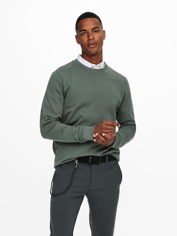 Only & Sons Regular fit Sweatshirt 'Ceres' i grön: framsida