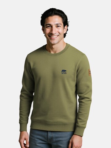 FORSBERG Sweatshirt 'Sweatshirt mit elastischen Einsätzen' in Grün