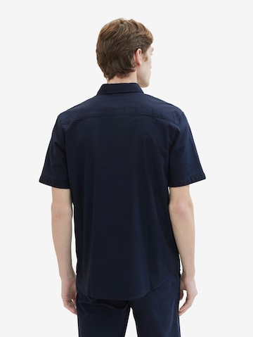 Coupe regular Chemise TOM TAILOR en bleu