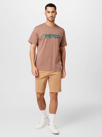 T-Shirt 'New Dimension' Cleptomanicx en marron