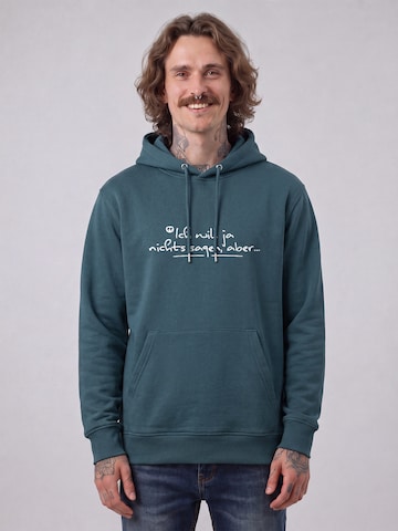 Sweat-shirt 'Ich will ja nichts sagen aber' Watapparel en bleu : devant