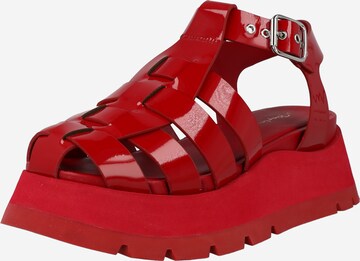 3.1 Phillip Lim - Sandalias con hebilla 'KATE' en rojo: frente