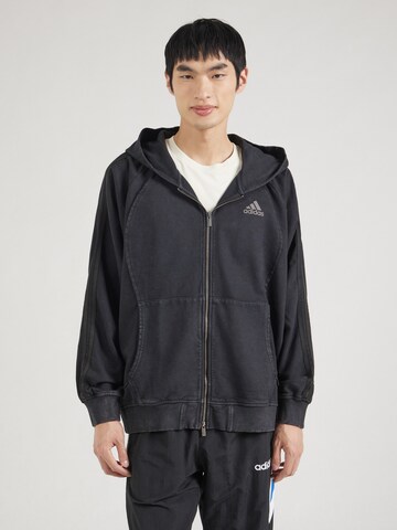 ADIDAS ORIGINALS Sweatjacke 'ADILENIUM' in Schwarz: Vorderseite