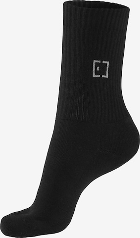 Elbsand Socken in Schwarz: Vorderseite