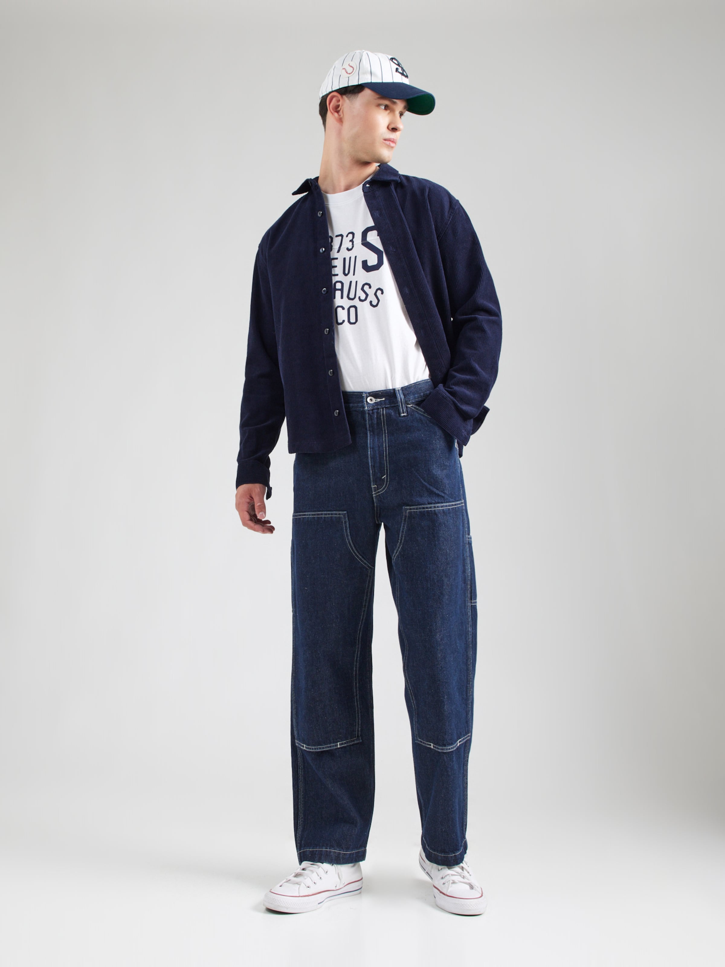 LEVI'S ® Loosefit Jeans '568 LOOSE STRT DBL KNEE' in Indigo