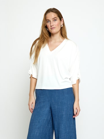 Top 'Triniti' di minus in bianco: frontale