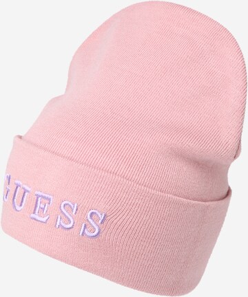 GUESS Beanie in Pink: front