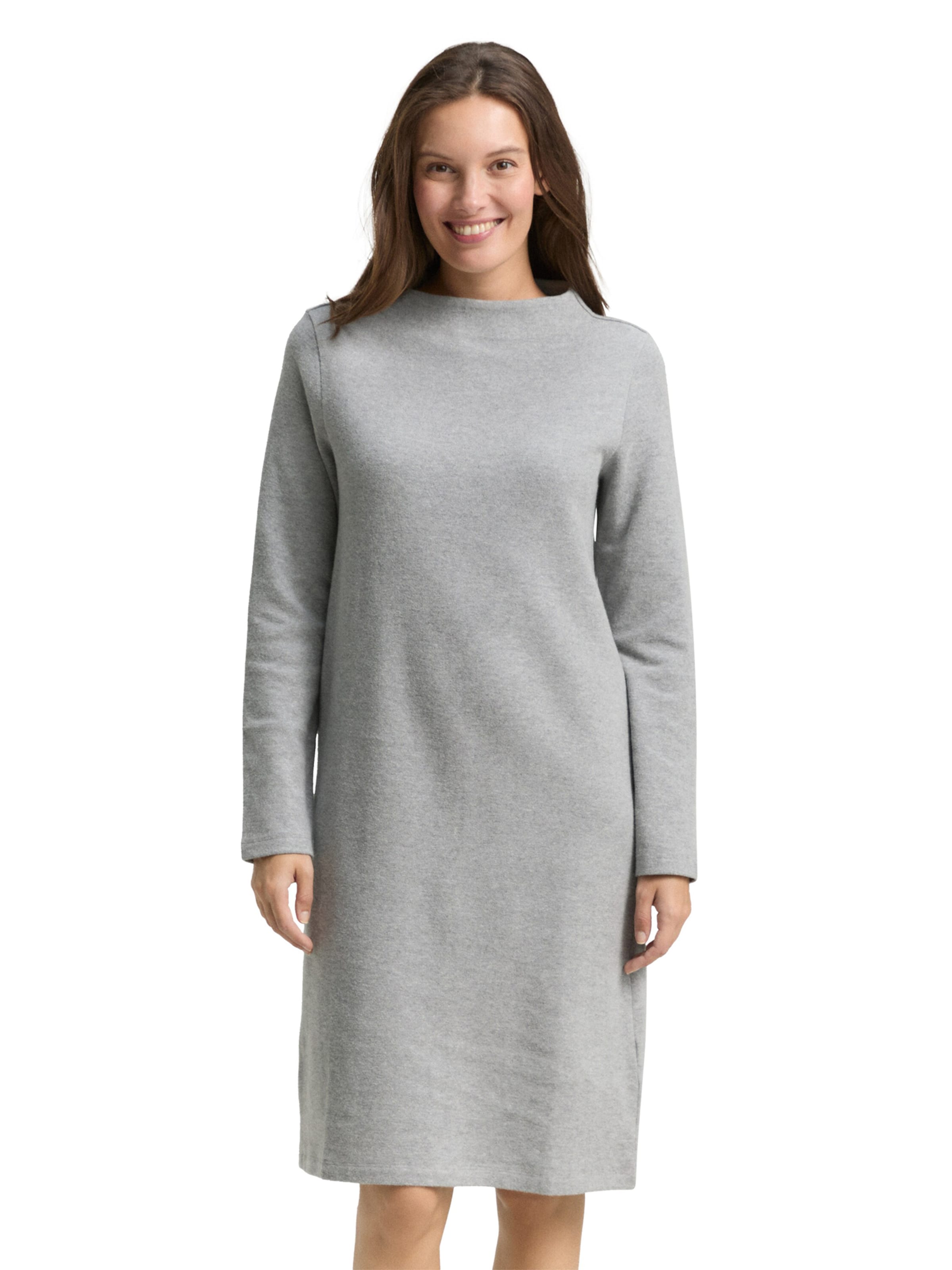 TOM TAILOR Трикотажное платье в Серый: спереди