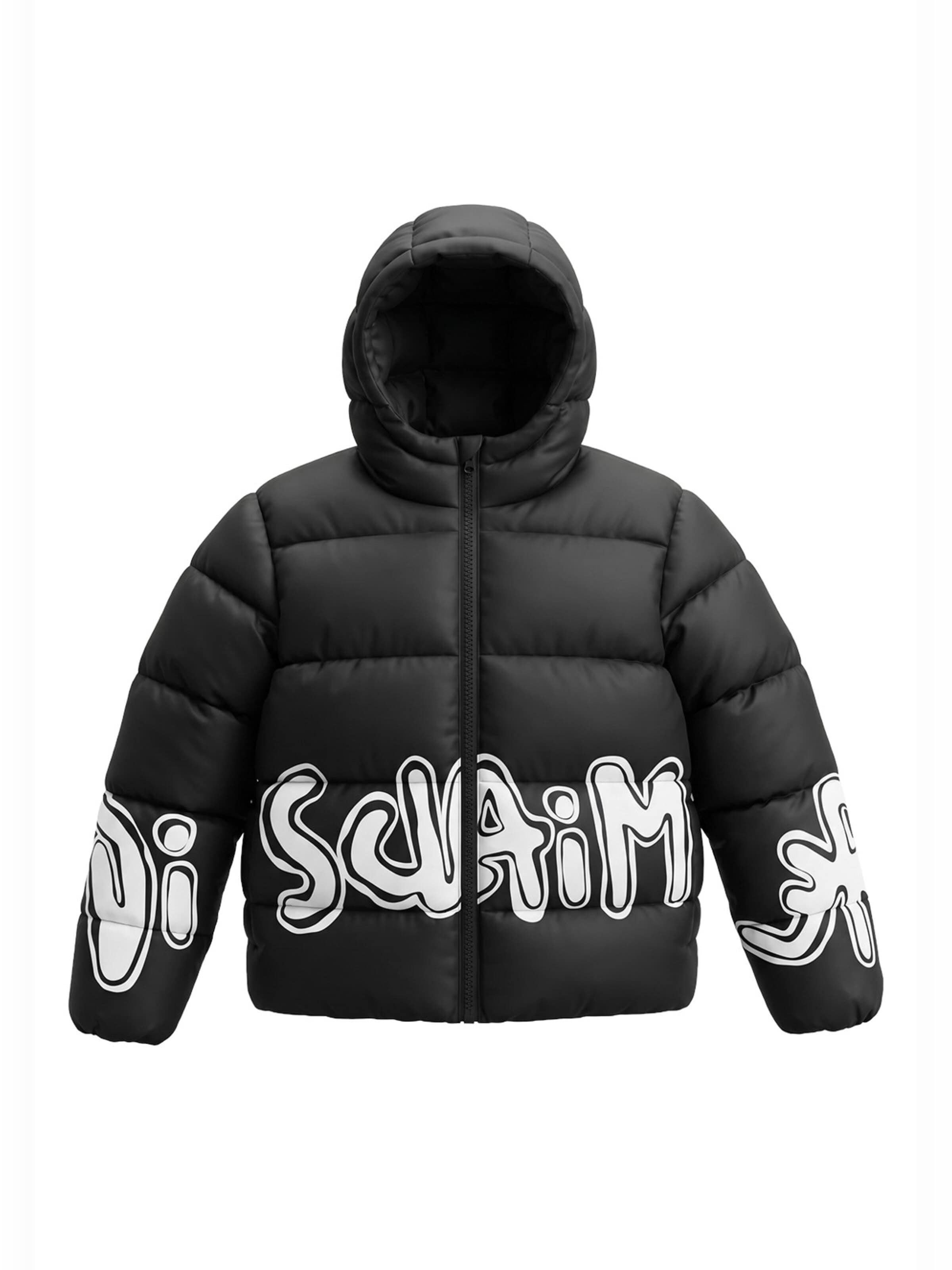 DISCLAIMER Winter Jacket in Black: front