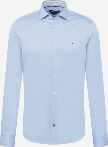 Tommy Hilfiger Tailored Slim fit Button Up Shirt in Blue: front