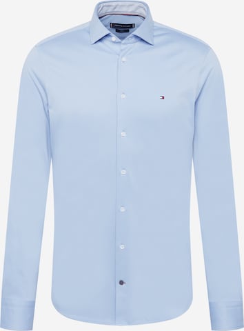 Tommy Hilfiger Tailored Button Up Shirt in Blue: front