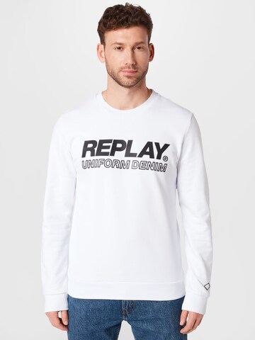 REPLAY Sweatshirt in White: front