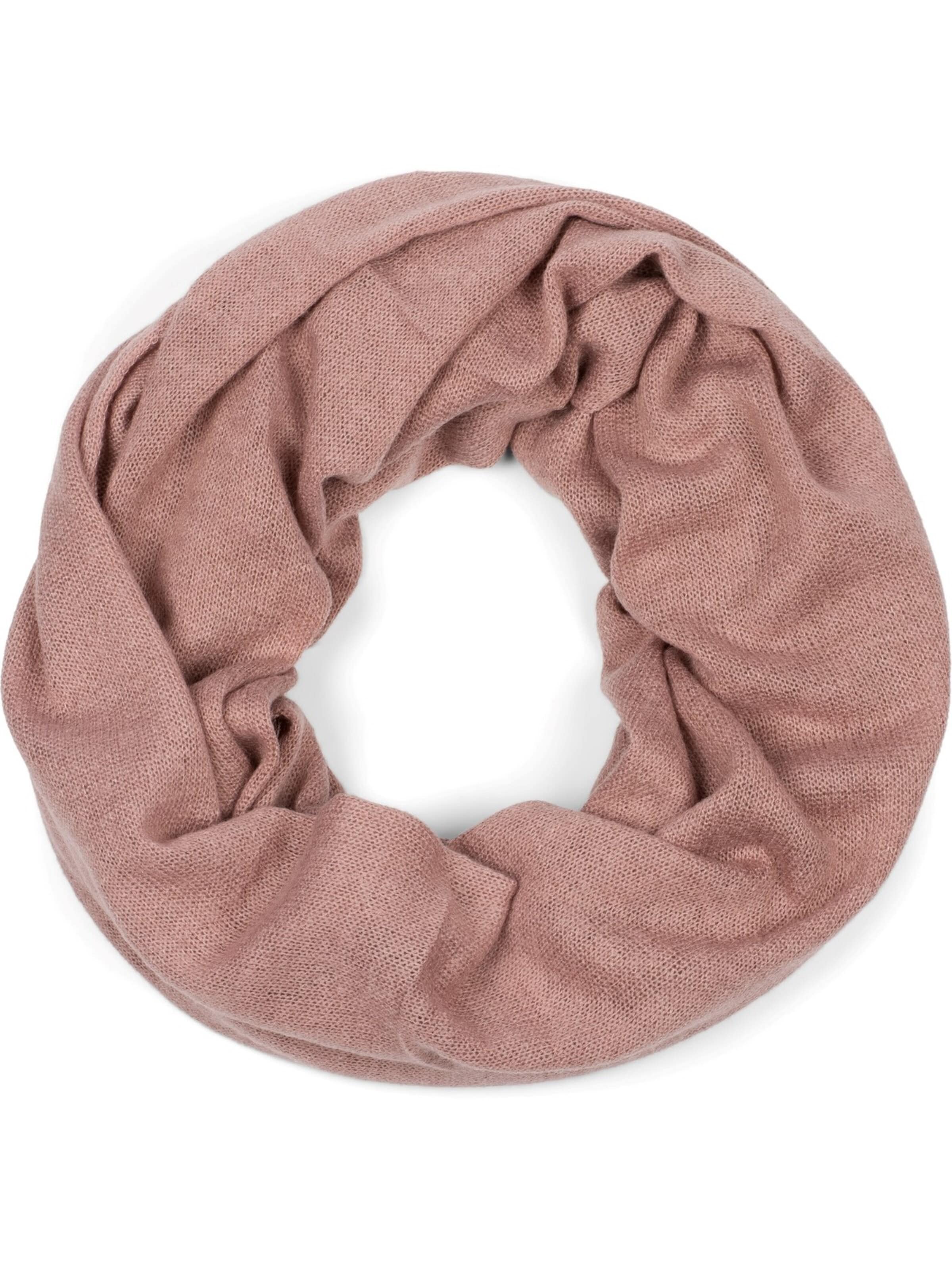 styleBREAKER Schlauchschal 'Feinstrick Loop 2-Tone'‌‌‌‌‌‌‌‌‌‌ in Pink: Vorderseite