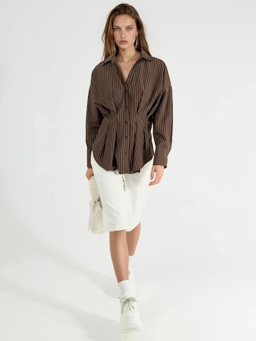 Qu Style Bluse in Braun
