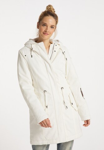 Parka d’hiver DreiMaster Vintage en blanc : devant