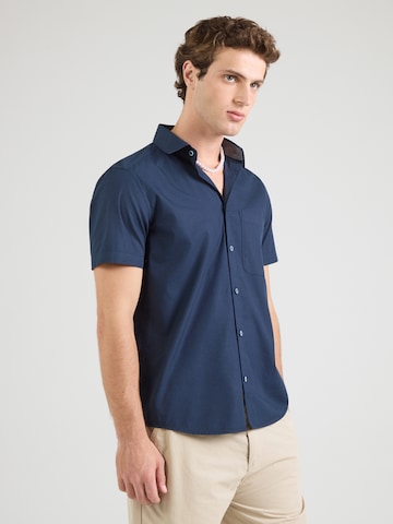 s.Oliver Regular fit Button Up Shirt in Blue: front