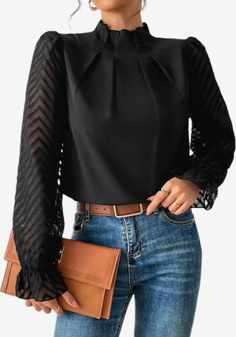 Yesfashion Bluse in Schwarz: Vorderseite