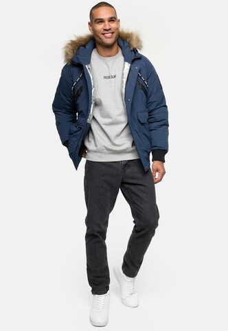 INDICODE JEANS Winterjas ' Zakai ' in Blauw