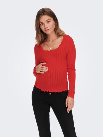 Only Maternity Sweater 'Dee' in Red: front