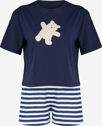 Trendyol Pyjamashortsit värissä sininen: etupuoli