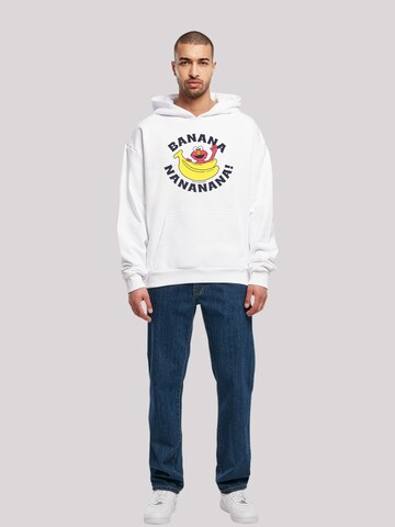 F4NT4STIC Sweatshirt 'Sesamstraße Elmo Banana' in White