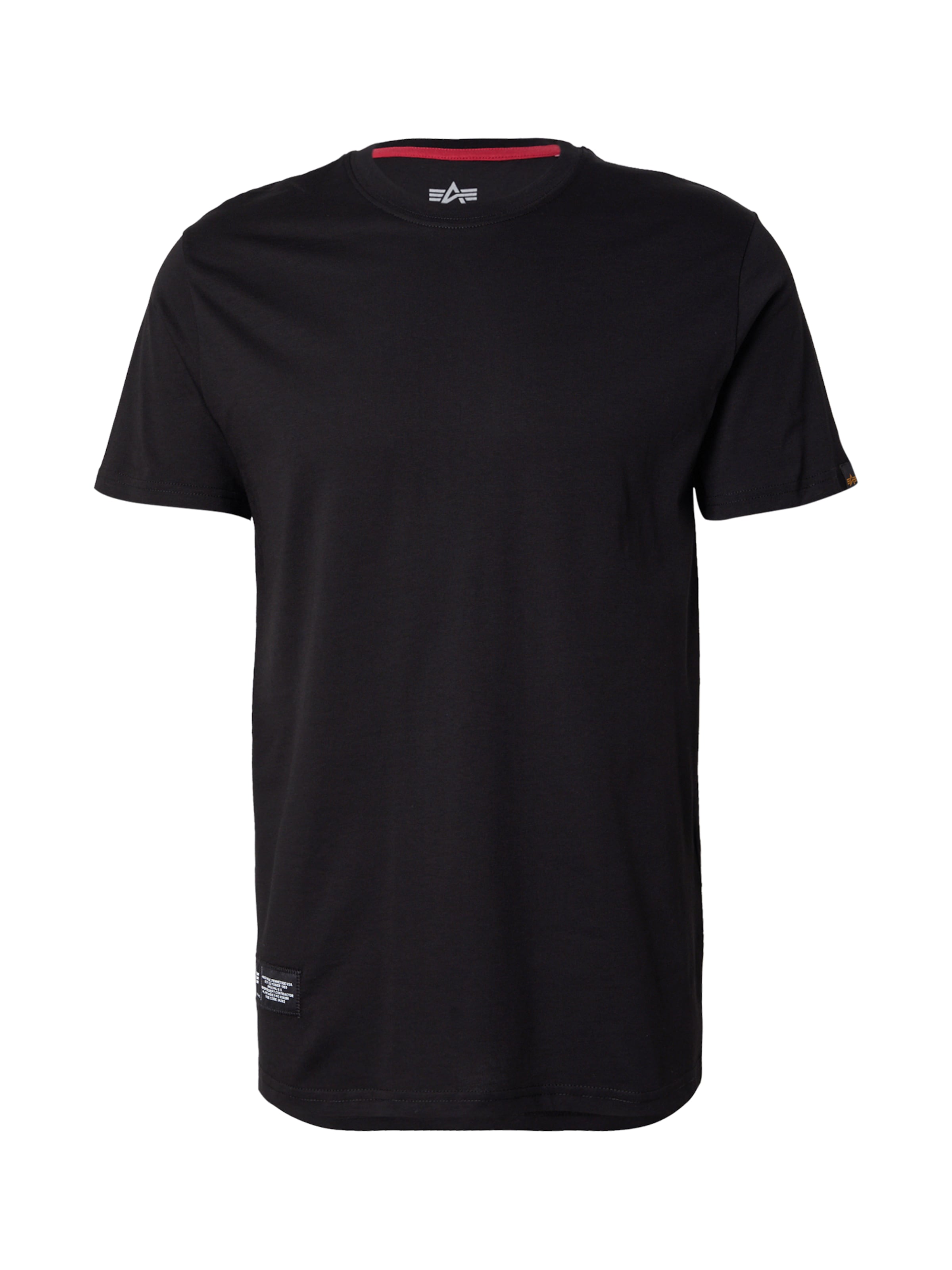 ALPHA INDUSTRIES Μπλουζάκι σε μαύρο: μπροστά