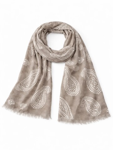 COLLEZIONE ALESSANDRO Scarf 'Paisley' in Grey: front