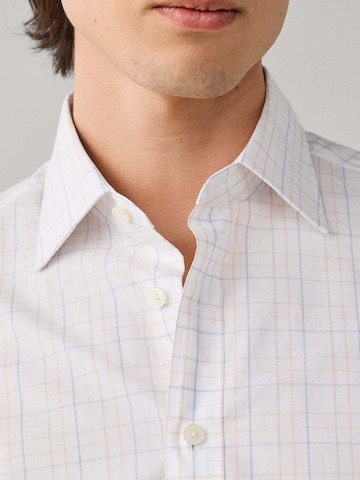 Hackett London Regular fit Overhemd 'Check' in Wit