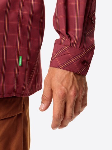 VAUDE Regular fit Athletic button up shirt 'Albsteig LS ST III' in Red