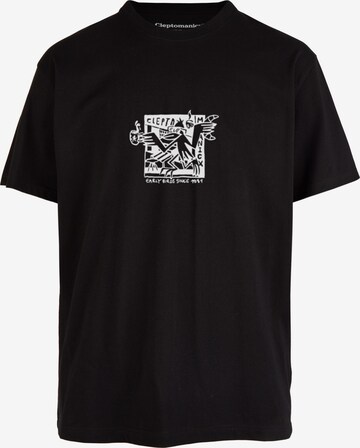 Cleptomanicx T-Shirt 'Early Birds' in Schwarz: predná strana