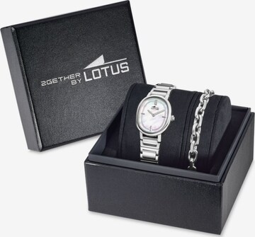 Montre à affichage analogique Lotus en blanc : devant