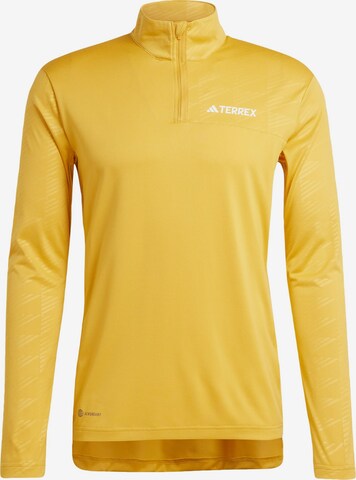 ADIDAS TERREX Performance Shirt 'Multi' in Yellow: front