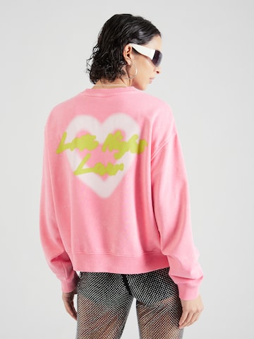 HUGO Red Sweatshirt 'Deroxina' i rosa: framsida