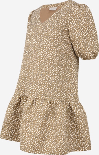 Pieces Maternity Kleid in beige / blau / weiß, Produktansicht