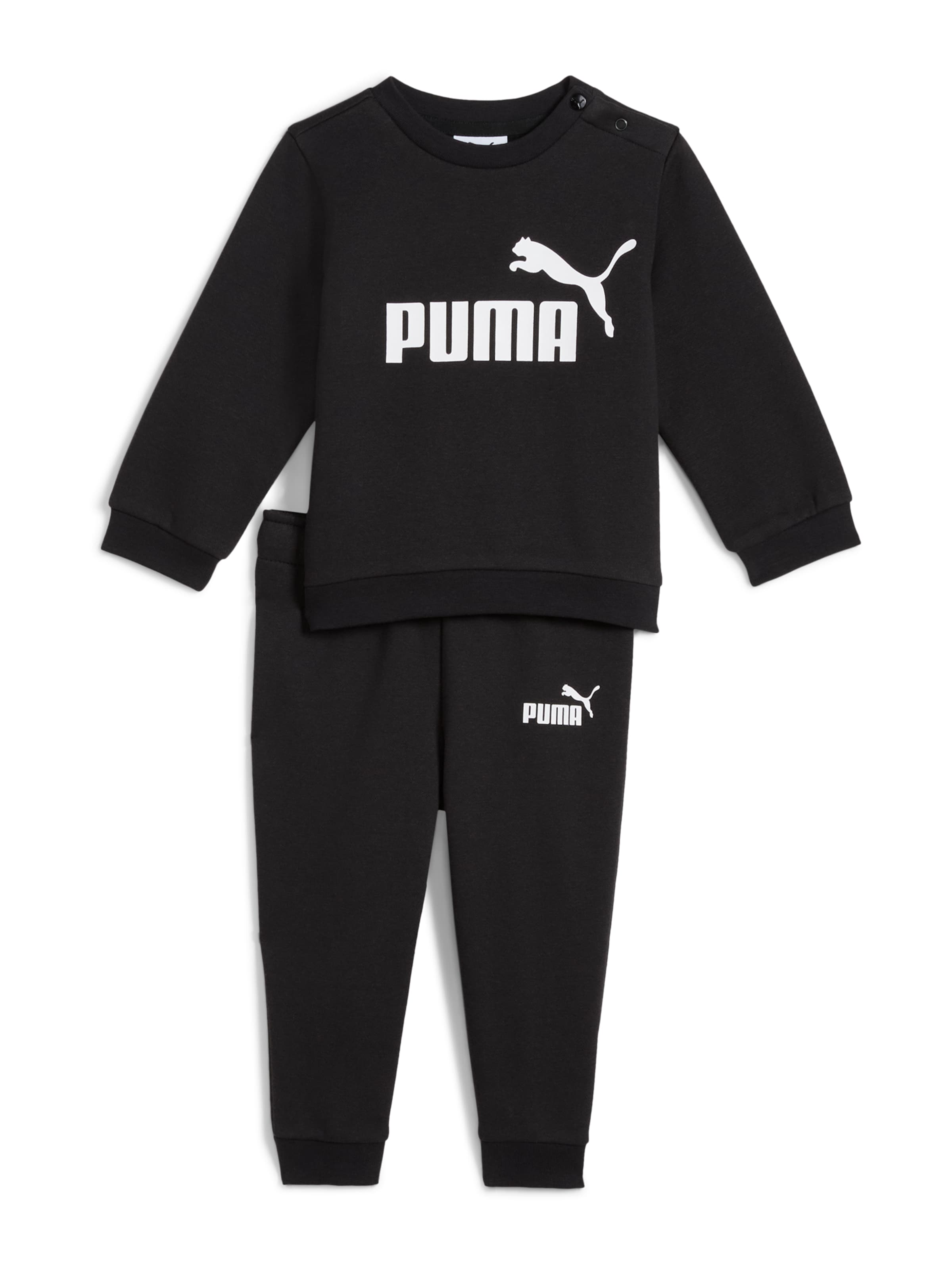PUMA Jogginganzug 'Essentials' in Schwarz: Vorderseite