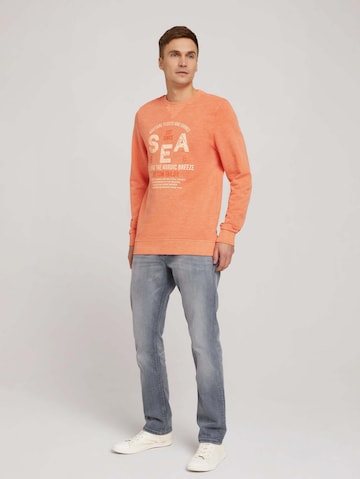 TOM TAILOR - Sweatshirt em laranja